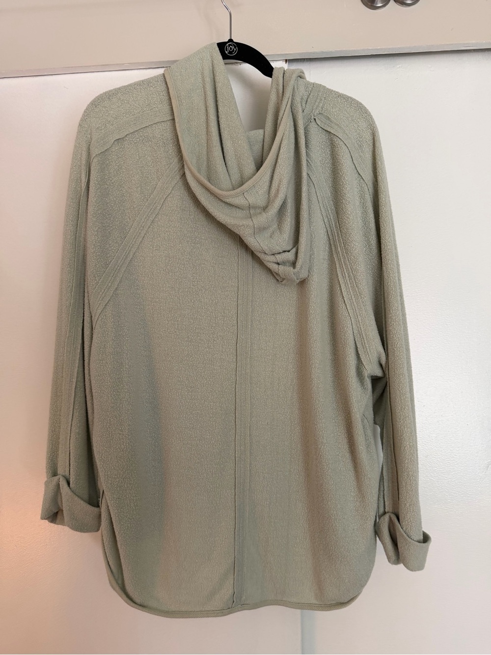 Free People Light Sage Hooded Cardigan
